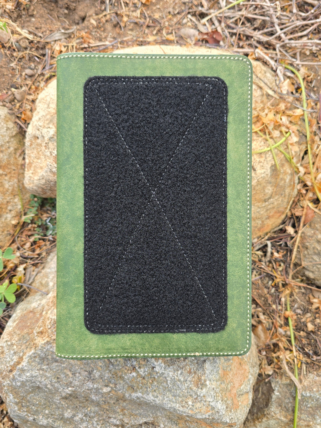 Emerald Green Leather Notebook Cover with Notebook
